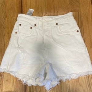 White denim shorts